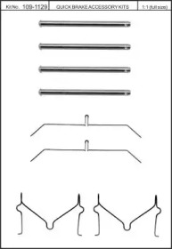 Комплектующие, колодки дискового тормоза KAWE 109-1129