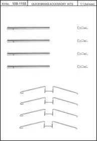 Комплектующие, колодки дискового тормоза KAWE 109-1155