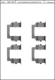 Комплектующие, колодки дискового тормоза KAWE 109-1161