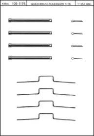 Комплектующие, колодки дискового тормоза KAWE 109-1176
