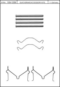 Комплектующие, колодки дискового тормоза KAWE 109-1209