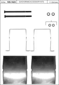 Комплектующие, колодки дискового тормоза KAWE 109-1623