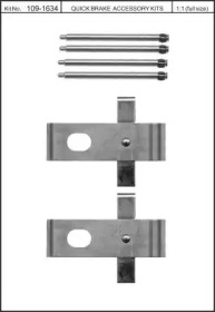 Комплектующие, колодки дискового тормоза KAWE 109-1634