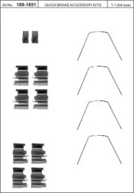 Комплектующие, колодки дискового тормоза KAWE 109-1651