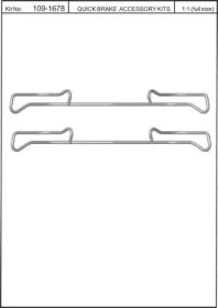 Комплектующие, колодки дискового тормоза KAWE 109-1678