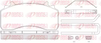 Комплект тормозных колодок KAWE JCA1526.80