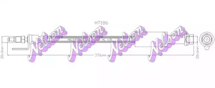 Тормозной шланг KAWE H7186