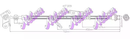 Тормозной шланг KAWE H7309