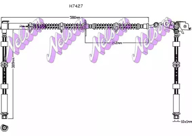 Тормозной шланг KAWE H7427