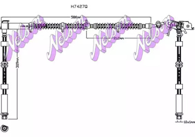 Тормозной шланг KAWE H7427Q