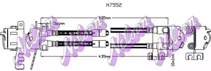 Тормозной шланг KAWE H7552