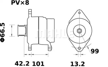 Генератор MAHLE ORIGINAL MG 614