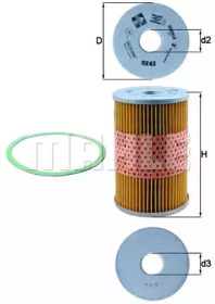 Фильтр MAHLE ORIGINAL OX 43D