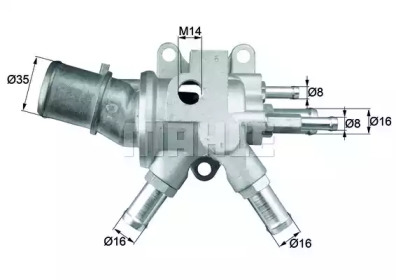 Термостат MAHLE ORIGINAL TI 147 80