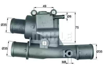 Термостат MAHLE ORIGINAL TI 175 88