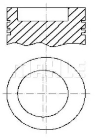 Поршень MAHLE ORIGINAL E14300