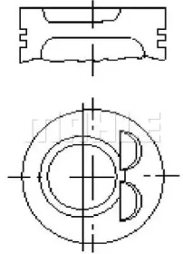 Поршень MAHLE ORIGINAL S25100