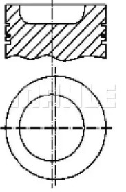 Поршень MAHLE ORIGINAL E25460