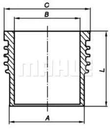 Гильза цилиндра MAHLE ORIGINAL 011 WV 05 00