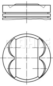 Поршень MAHLE ORIGINAL 011 08 00