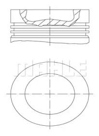 Поршень MAHLE ORIGINAL 001 34 00