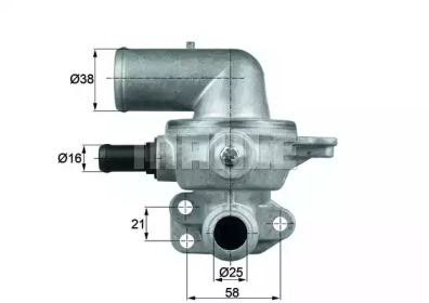 Термостат MAHLE ORIGINAL TX 100 89D