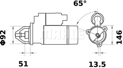 Стартер MAHLE ORIGINAL MS 561