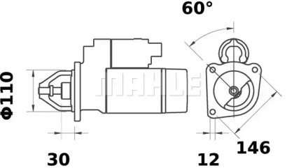 Стартер MAHLE ORIGINAL MS 400