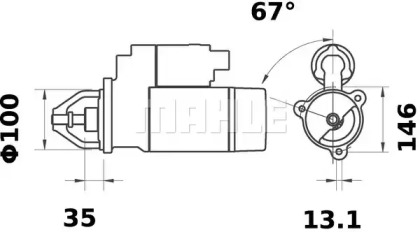 Стартер MAHLE ORIGINAL MS 397