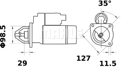 Стартер MAHLE ORIGINAL MS 386