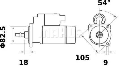 Стартер MAHLE ORIGINAL MS 377