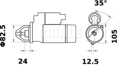 Стартер MAHLE ORIGINAL MS 373