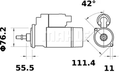 Стартер MAHLE ORIGINAL MS 343