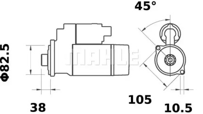 Стартер MAHLE ORIGINAL MS 329