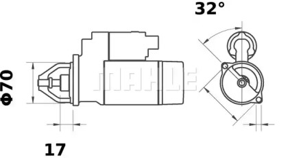 Стартер MAHLE ORIGINAL MS 333