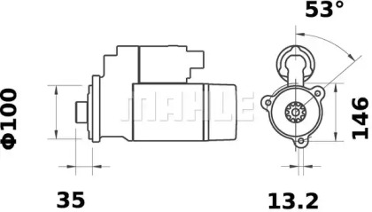 Стартер MAHLE ORIGINAL MS 323