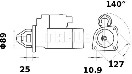 Стартер MAHLE ORIGINAL MS 313