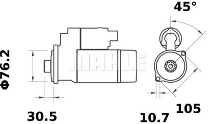 Стартер MAHLE ORIGINAL MS 289