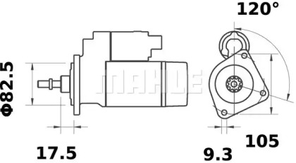 Стартер MAHLE ORIGINAL MS 282