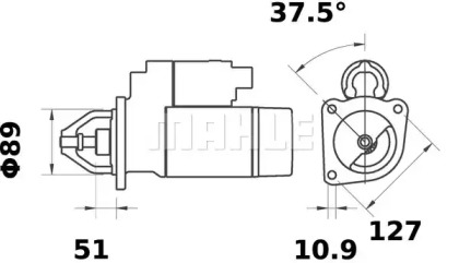 Стартер MAHLE ORIGINAL MS 283