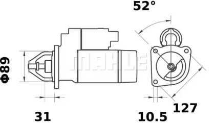 Стартер MAHLE ORIGINAL MS 269