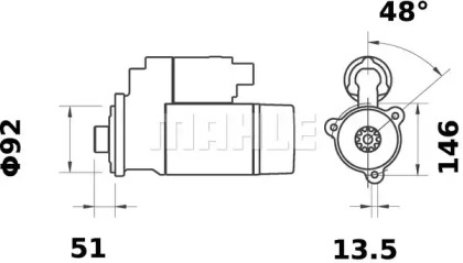 Стартер MAHLE ORIGINAL MS 138