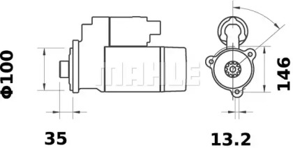 Стартер MAHLE ORIGINAL MS 124