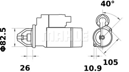 Стартер MAHLE ORIGINAL MS 106