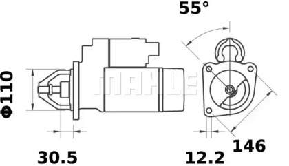 Стартер MAHLE ORIGINAL MS 58