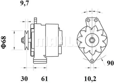 Стартер MAHLE ORIGINAL MS 15