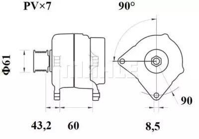 Генератор MAHLE ORIGINAL MG 595