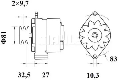 Генератор MAHLE ORIGINAL MG 568