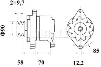 Генератор MAHLE ORIGINAL MG 559