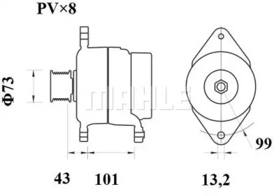 Генератор MAHLE ORIGINAL MG 537